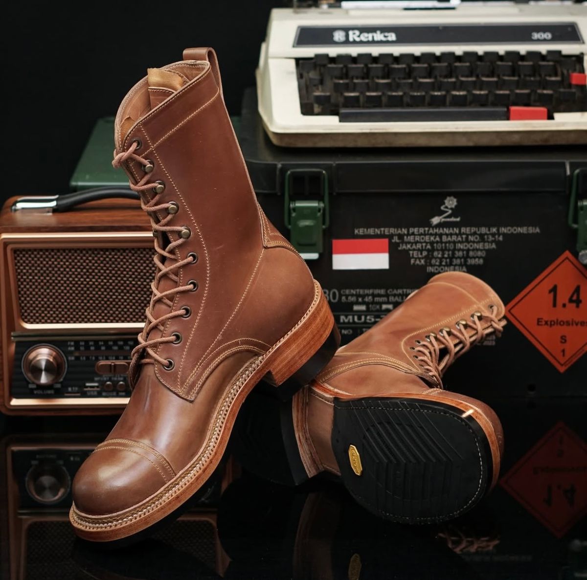 Photo by chris.8888 on June 30, 2025 of the Caswell Boot Company x Fortis Munson Last Collaboration in Horween Natural Shell Cordovan.