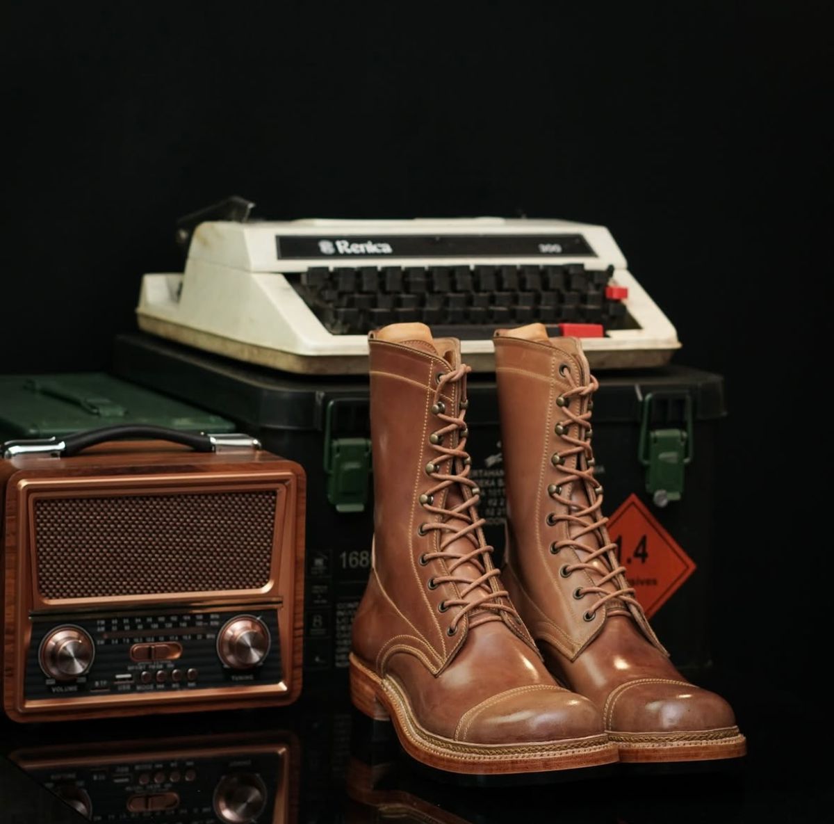 Photo by chris.8888 on June 30, 2025 of the Caswell Boot Company x Fortis Munson Last Collaboration in Horween Natural Shell Cordovan.