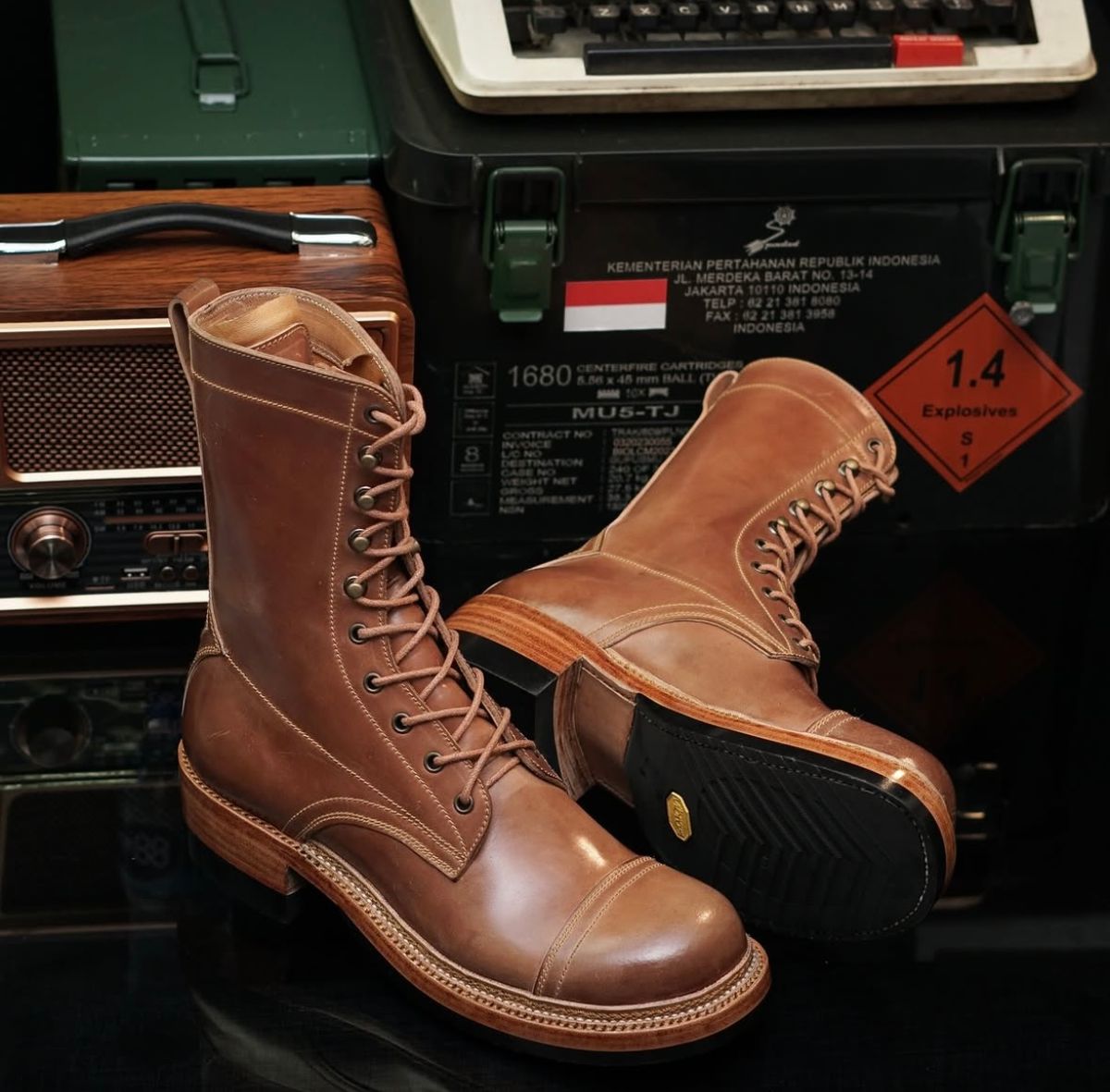 Photo by chris.8888 on June 30, 2025 of the Caswell Boot Company x Fortis Munson Last Collaboration in Horween Natural Shell Cordovan.