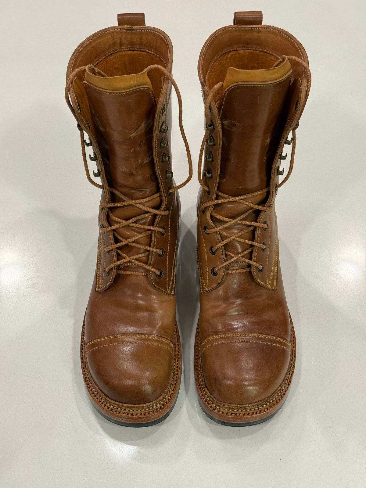 Photo by chris.8888 on August 13, 2025 of the Caswell Boot Company x Fortis Munson Last Collaboration in Horween Natural Shell Cordovan.
