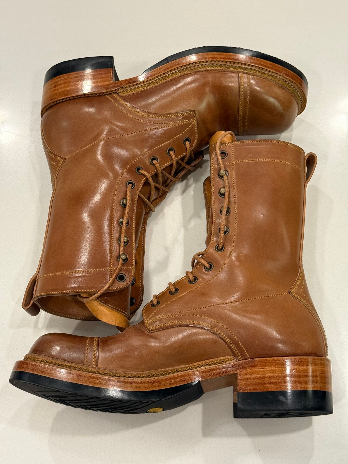 Photo by chris.8888 on August 13, 2025 of the Caswell Boot Company x Fortis Munson Last Collaboration in Horween Natural Shell Cordovan.