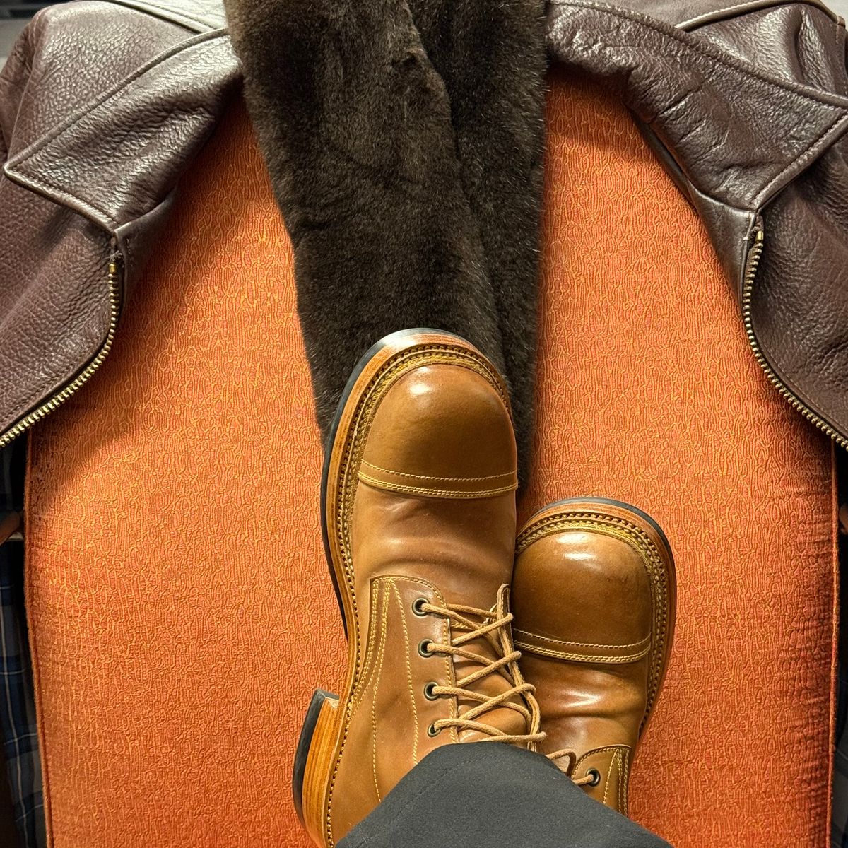 Photo by chris.8888 on October 30, 2025 of the Caswell Boot Company x Fortis Munson Last Collaboration in Horween Natural Shell Cordovan.