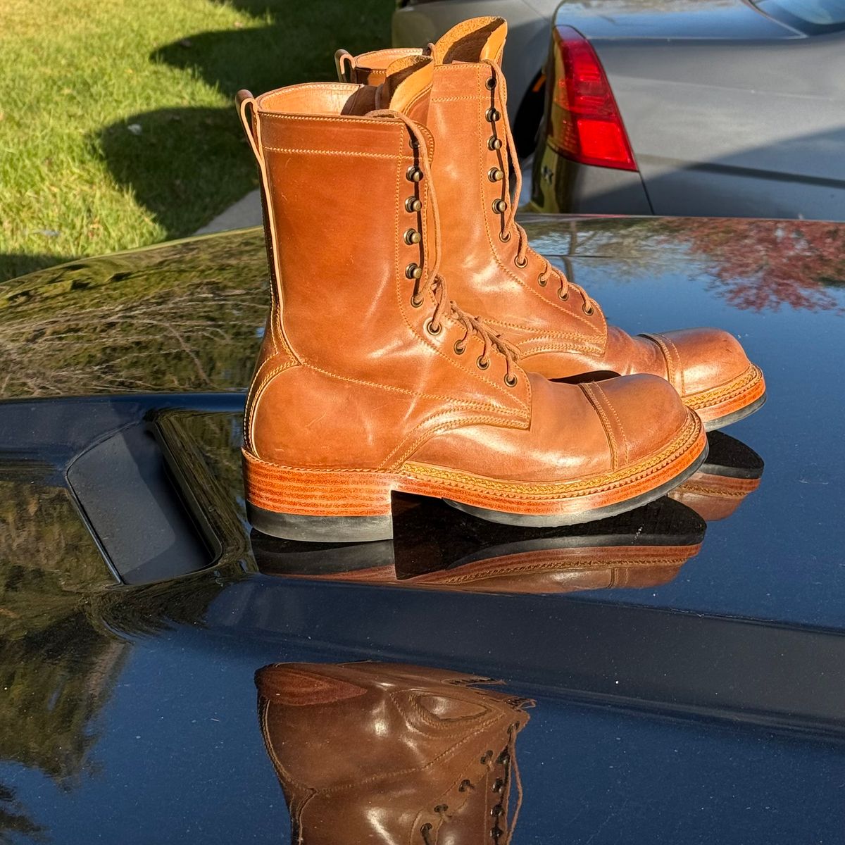 Photo by chris.8888 on October 30, 2025 of the Caswell Boot Company x Fortis Munson Last Collaboration in Horween Natural Shell Cordovan.
