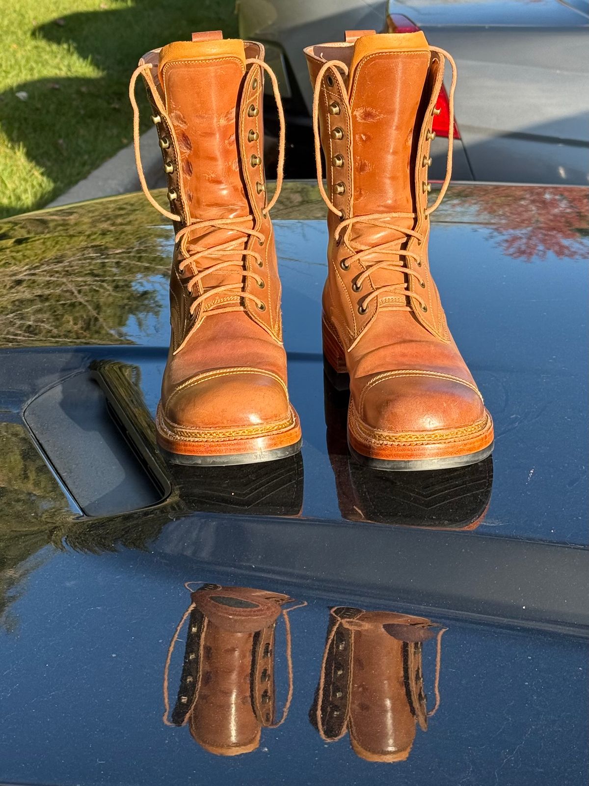 Photo by chris.8888 on October 30, 2025 of the Caswell Boot Company x Fortis Munson Last Collaboration in Horween Natural Shell Cordovan.