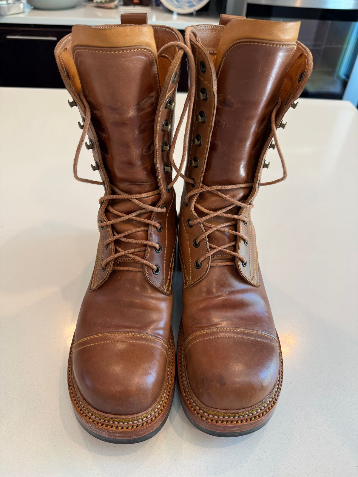Photo by chris.8888 on July 2, 2026 of the Caswell Boot Company x Fortis Munson Last Collaboration in Horween Natural Shell Cordovan.