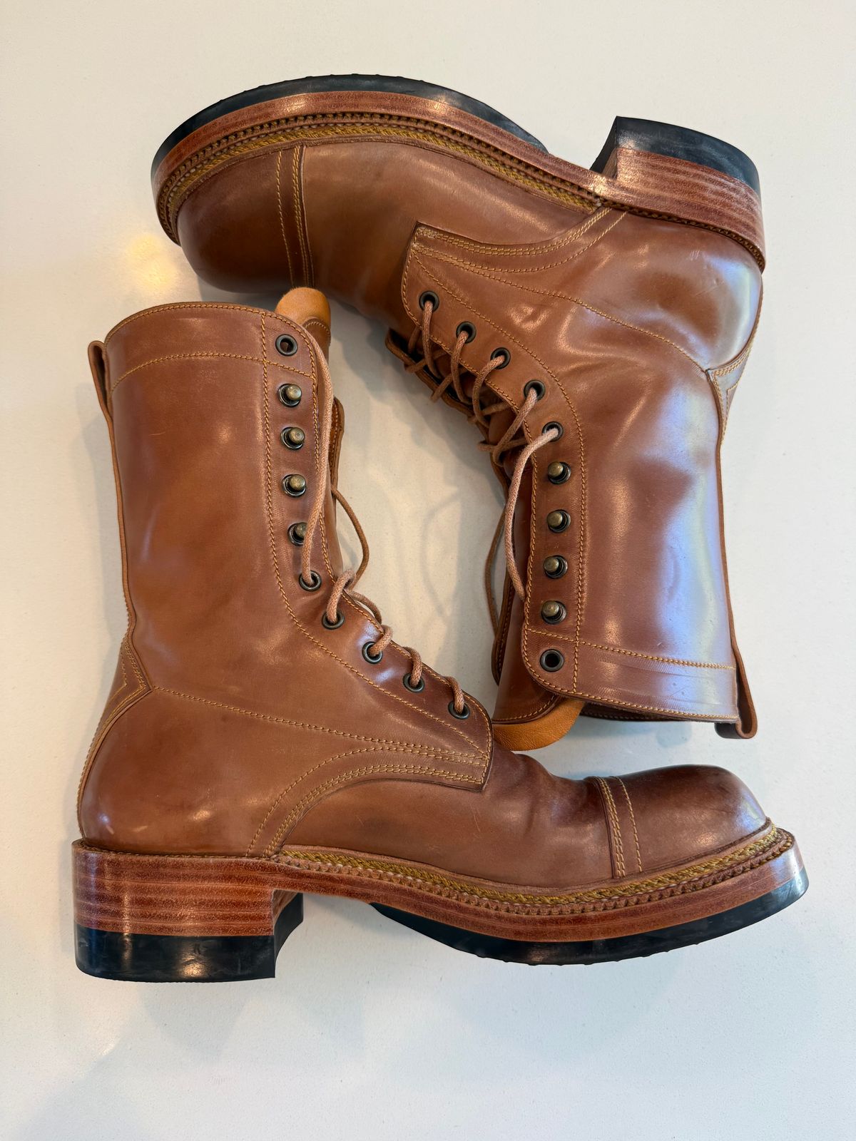 Photo by chris.8888 on July 2, 2026 of the Caswell Boot Company x Fortis Munson Last Collaboration in Horween Natural Shell Cordovan.