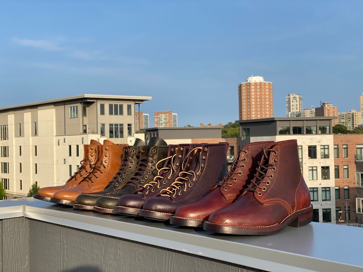Photo by chris.8888 on August 22, 2024 of the Caswell Boot Company Danville in Gallun Olive Teton Stag.