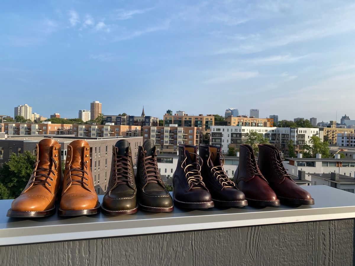 Photo by chris.8888 on August 22, 2024 of the Caswell Boot Company Danville in Gallun Olive Teton Stag.