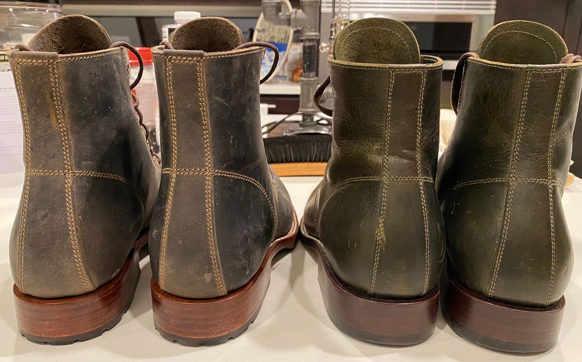 Photo by chris.8888 on December 15, 2024 of the Caswell Boot Company Danville in Gallun Olive Teton Stag.