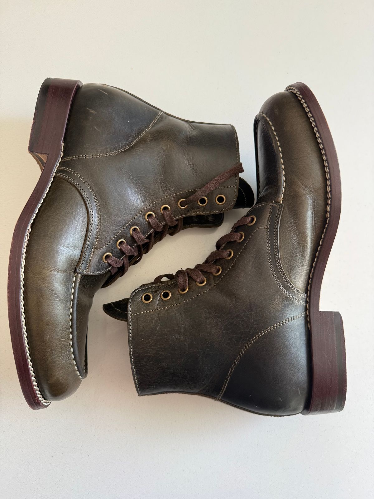 Photo by chris.8888 on June 30, 2026 of the Caswell Boot Company Danville in Gallun Olive Teton Stag.