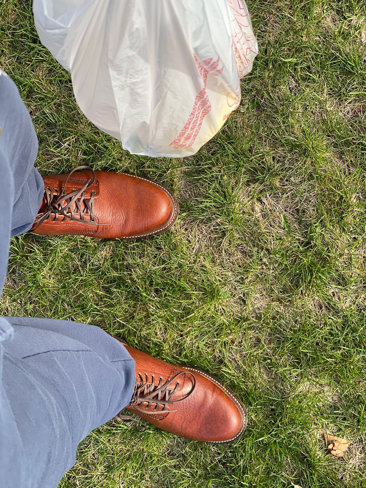Photo by chris.8888 on April 19, 2025 of the Caswell Boot Company Lisbon in Tusting & Burnett African Sokoto Goat.