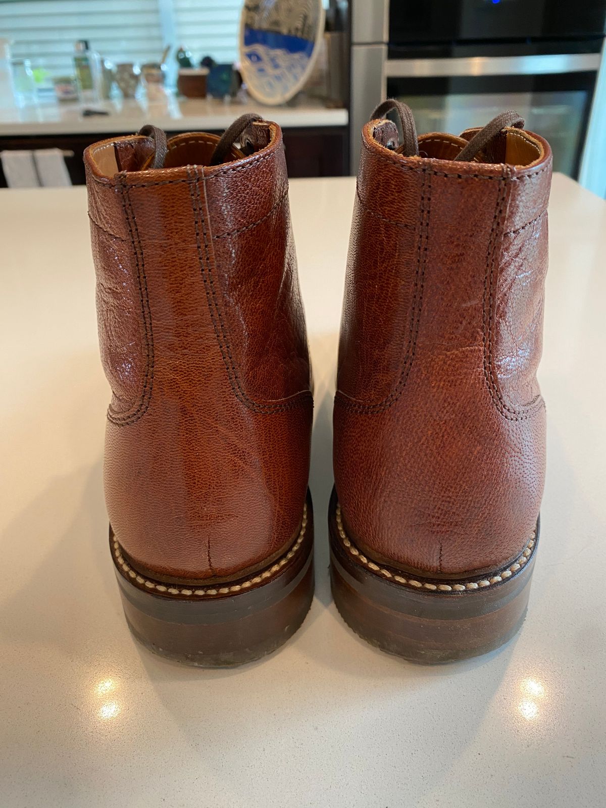 Photo by chris.8888 on June 16, 2025 of the Caswell Boot Company Lisbon in Tusting & Burnett African Sokoto Goat.