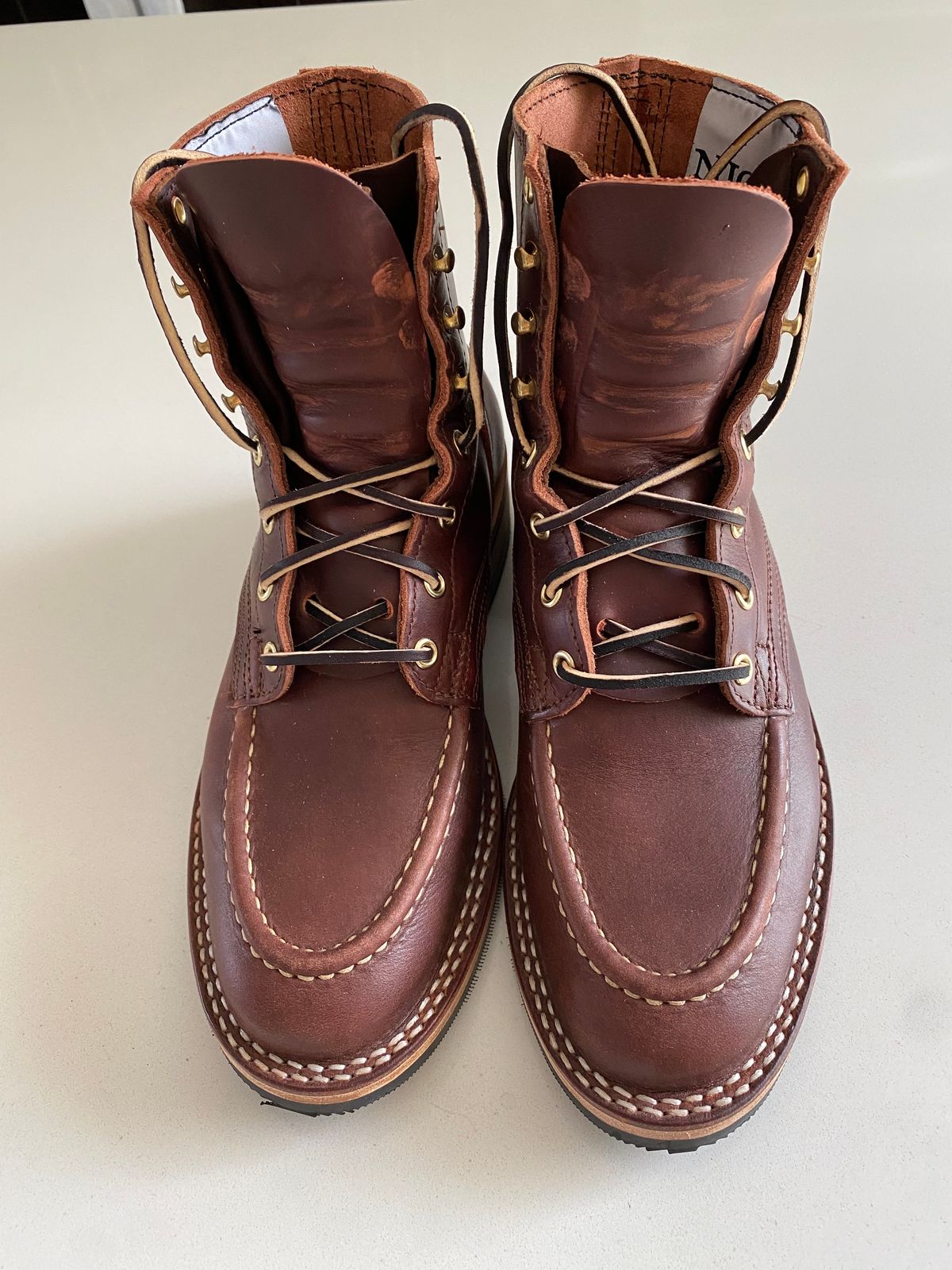Photo by chris.8888 on June 16, 2025 of the Nicks x Parkhurst V3 in Horween Timber Roanoke.