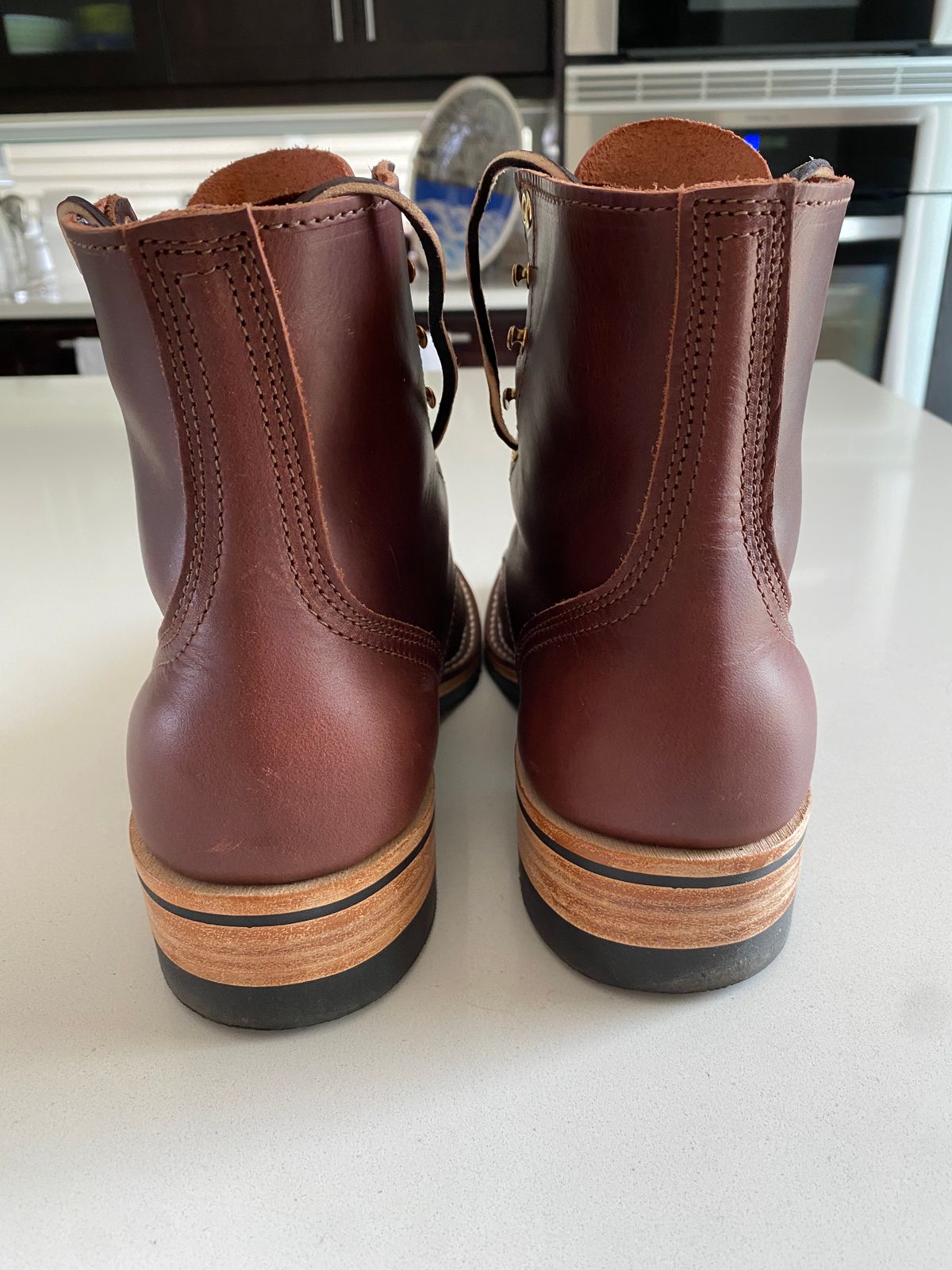 Photo by chris.8888 on June 16, 2025 of the Nicks x Parkhurst V3 in Horween Timber Roanoke.