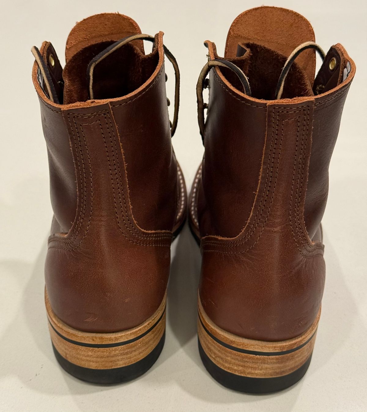 Photo by chris.8888 on September 25, 2025 of the Nicks x Parkhurst V3 in Horween Timber Roanoke.