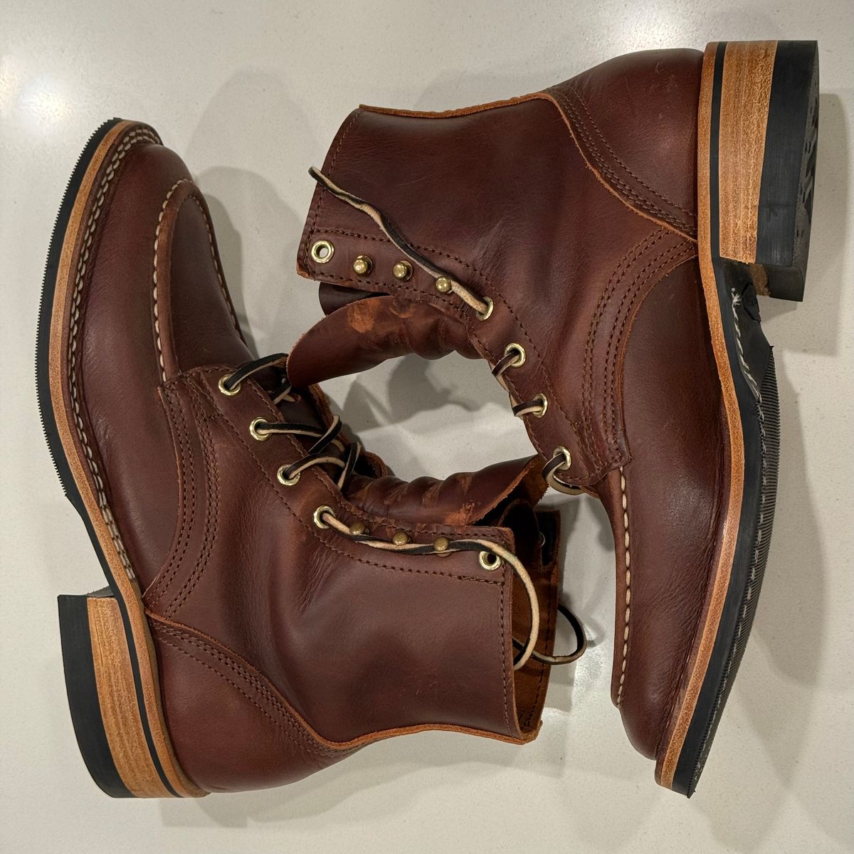 Photo by chris.8888 on September 25, 2025 of the Nicks x Parkhurst V3 in Horween Timber Roanoke.