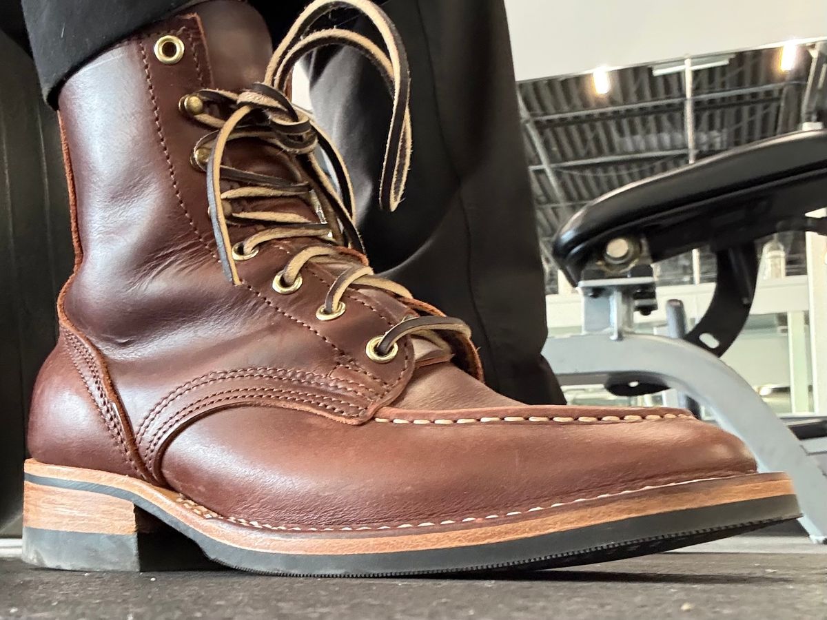 Photo by chris.8888 on February 12, 2026 of the Nicks x Parkhurst V3 in Horween Timber Roanoke.