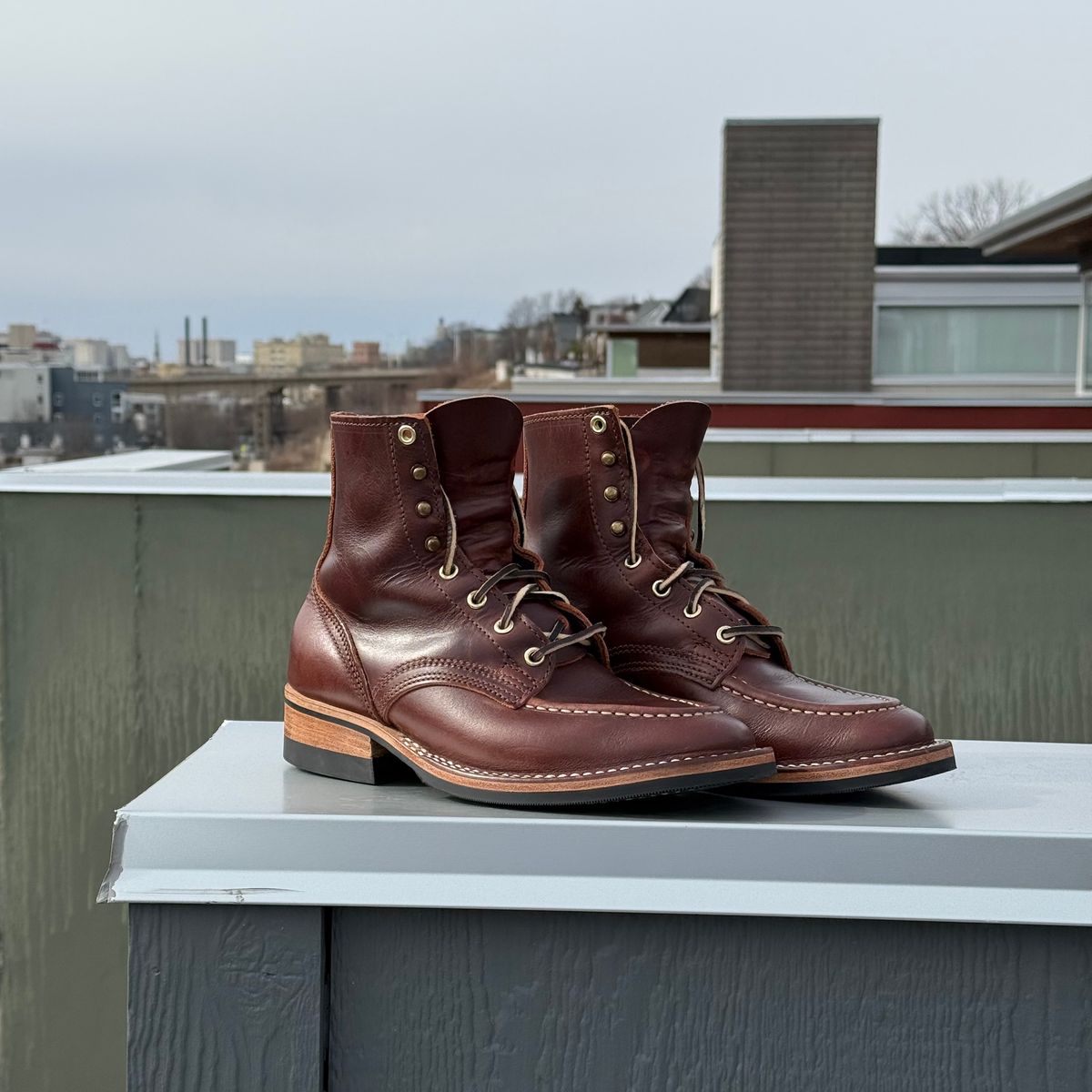 Photo by chris.8888 on February 28, 2026 of the Nicks x Parkhurst V3 in Horween Timber Roanoke.