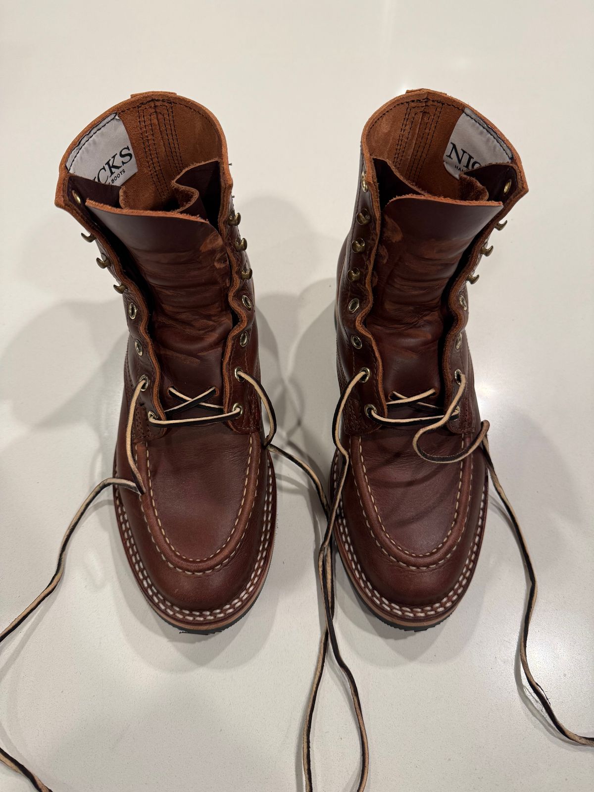 Photo by chris.8888 on February 28, 2026 of the Nicks x Parkhurst V3 in Horween Timber Roanoke.