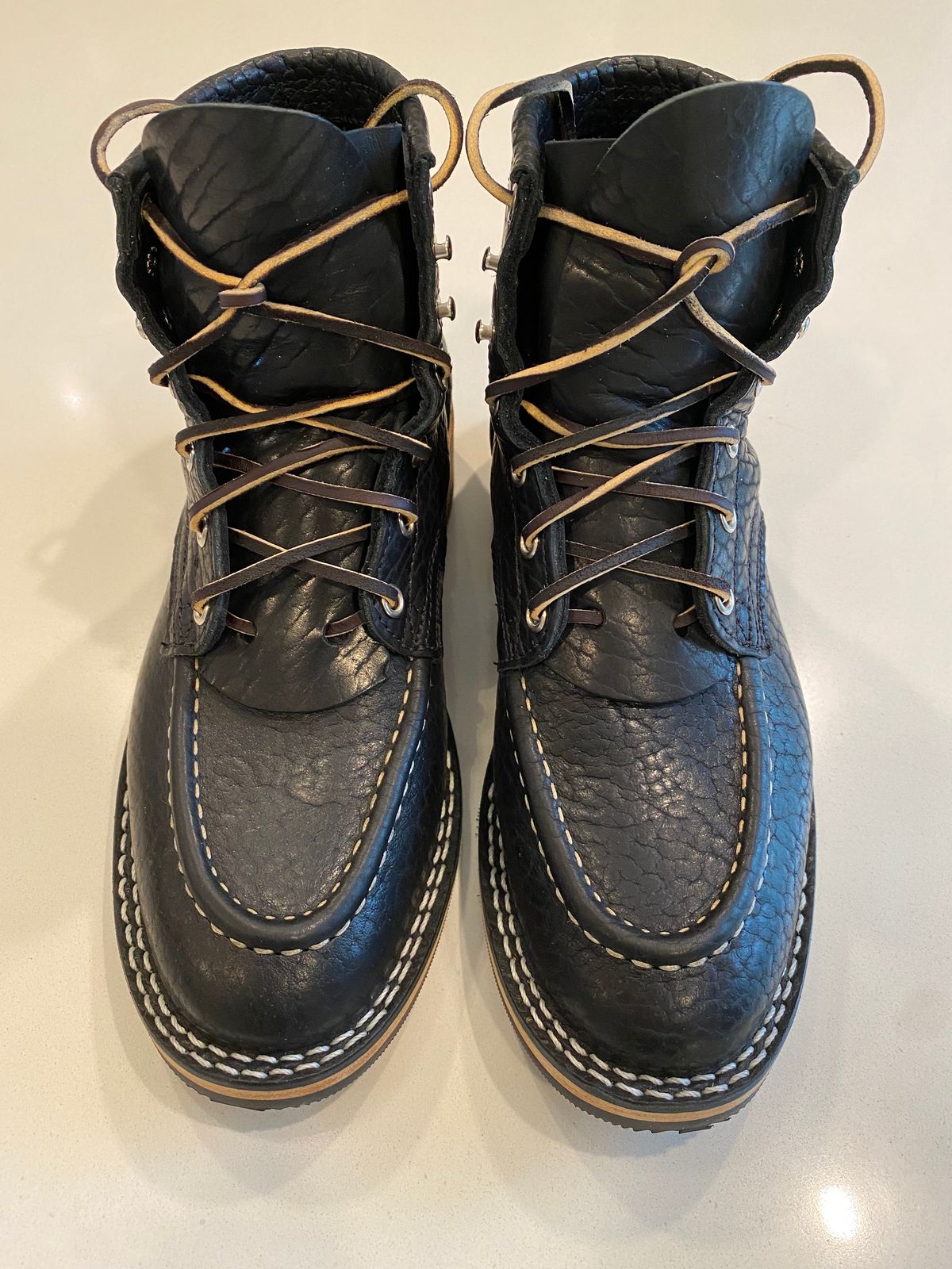 Photo by chris.8888 on May 7, 2025 of the Nicks x Parkhurst V3 in Law Tanning Black Smooth Shruken Bison.