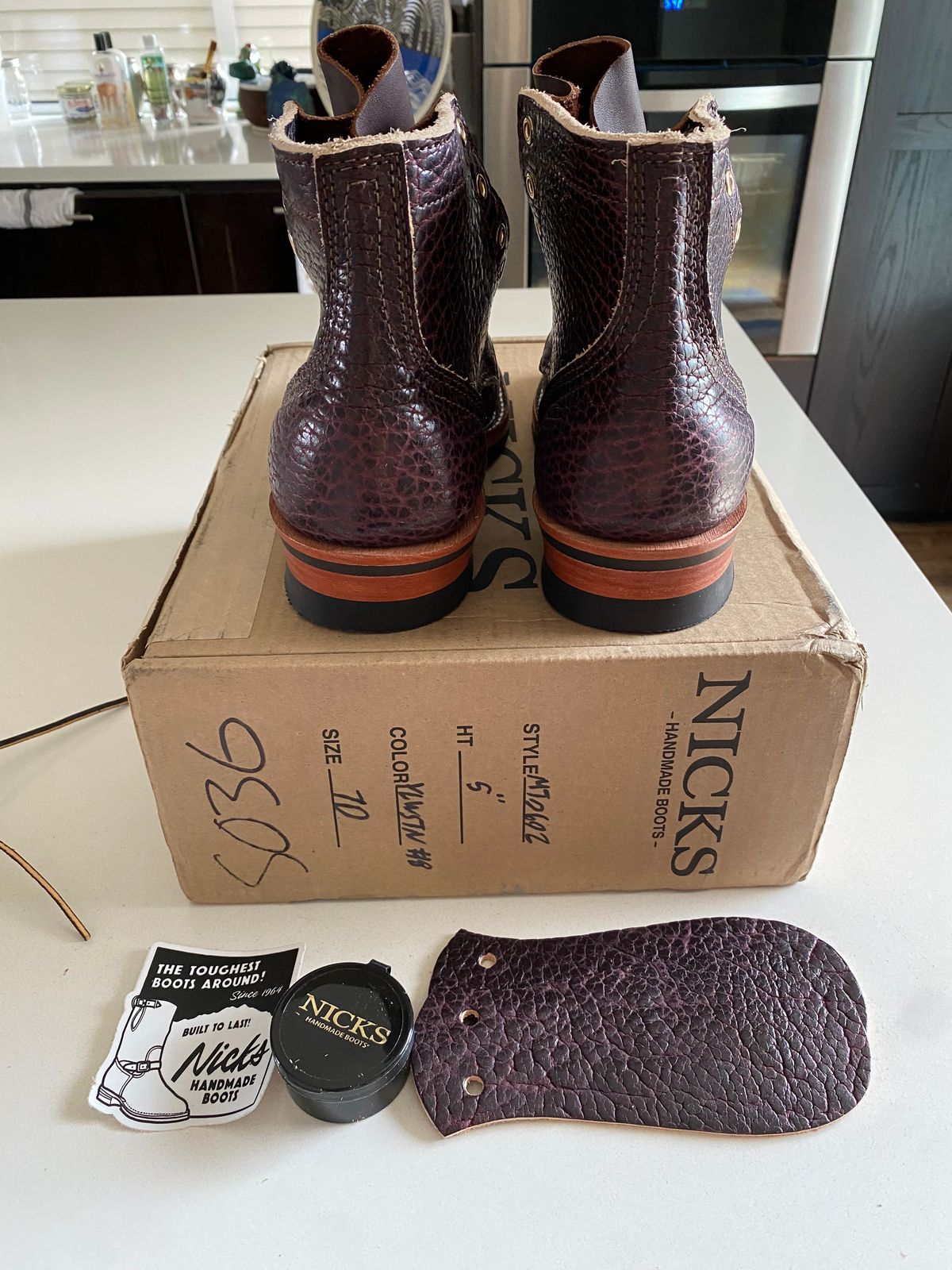 Photo by chris.8888 on June 27, 2025 of the Nicks x Parkhurst MTO in Horween Color 8 Yellowstone Bison.