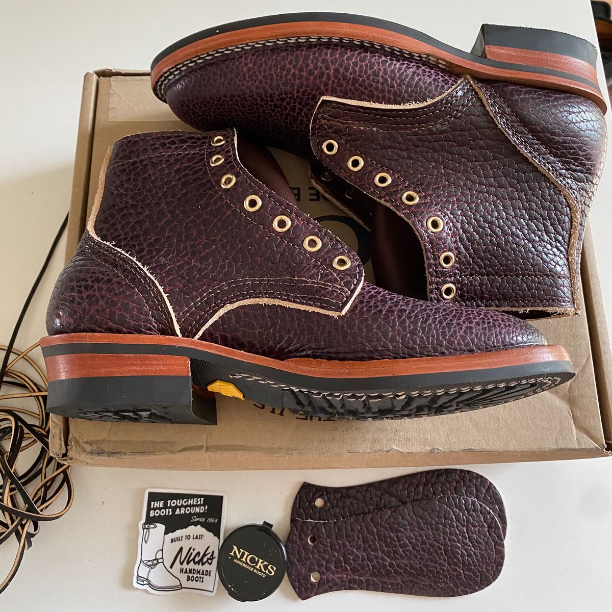 Photo by chris.8888 on June 27, 2025 of the Nicks x Parkhurst MTO in Horween Color 8 Yellowstone Bison.