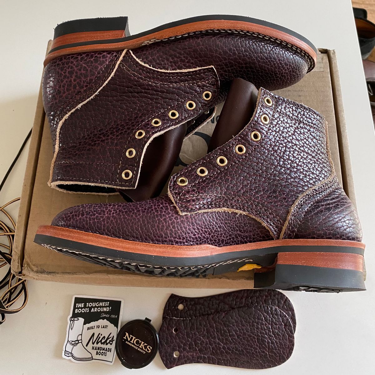 Photo by chris.8888 on June 27, 2025 of the Nicks x Parkhurst MTO in Horween Color 8 Yellowstone Bison.