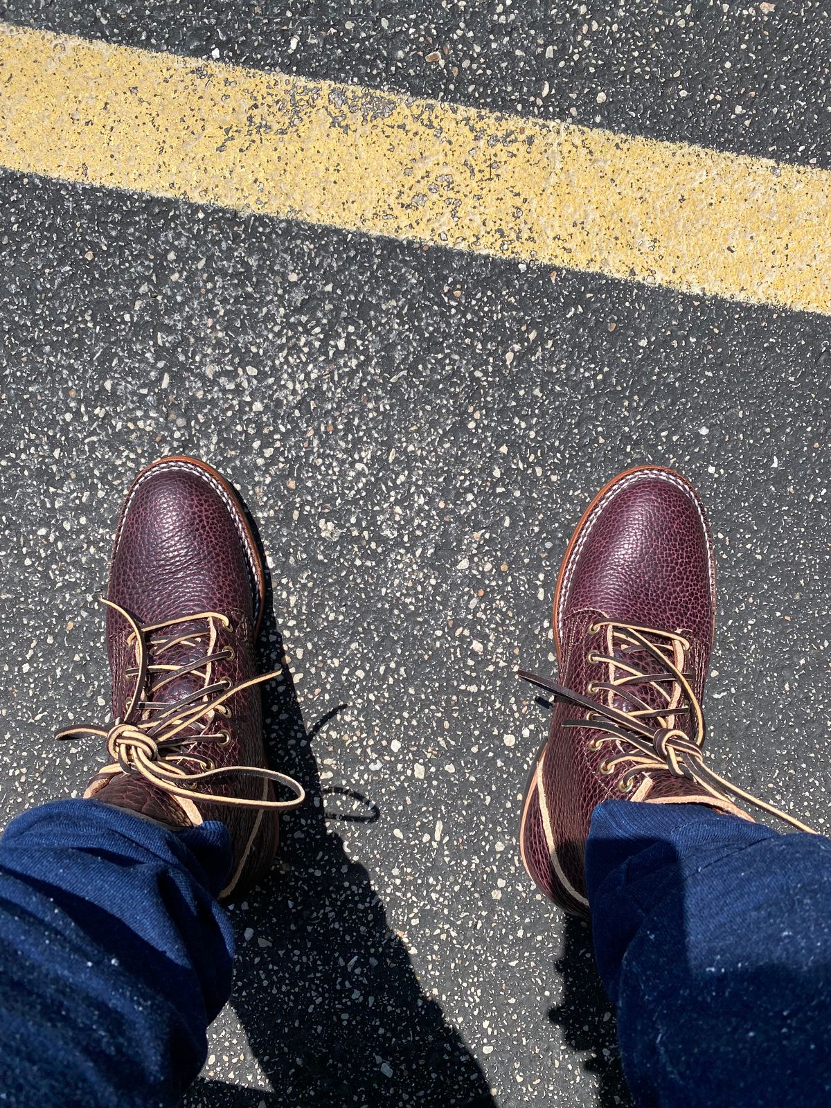 Photo by chris.8888 on July 5, 2025 of the Nicks x Parkhurst MTO in Horween Color 8 Yellowstone Bison.