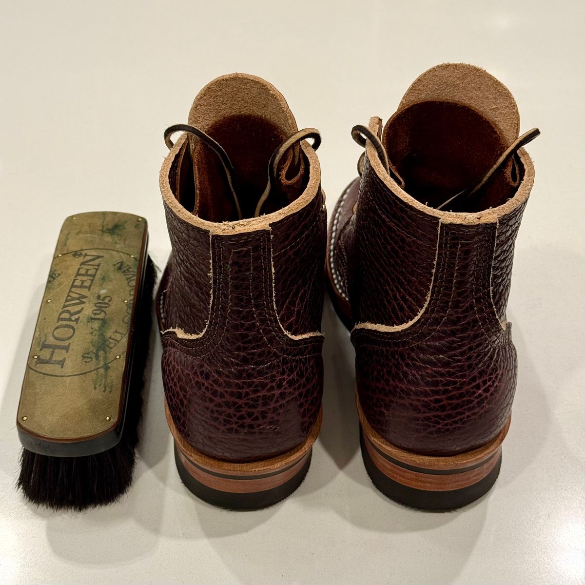 Photo by chris.8888 on September 14, 2025 of the Nicks x Parkhurst MTO in Horween Color 8 Yellowstone Bison.