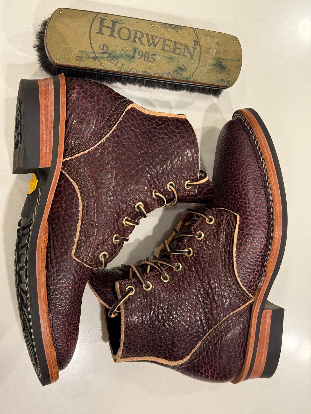 Photo by chris.8888 on September 14, 2025 of the Nicks x Parkhurst MTO in Horween Color 8 Yellowstone Bison.