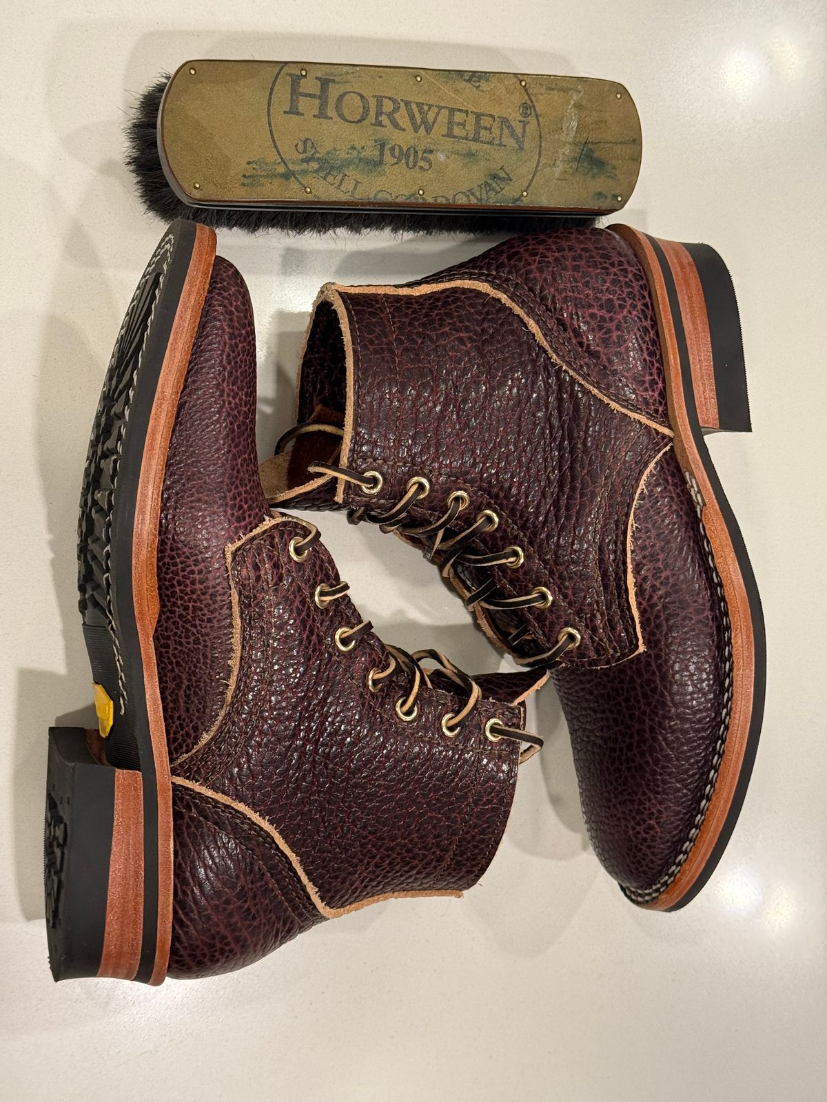 Photo by chris.8888 on September 14, 2025 of the Nicks x Parkhurst MTO in Horween Color 8 Yellowstone Bison.