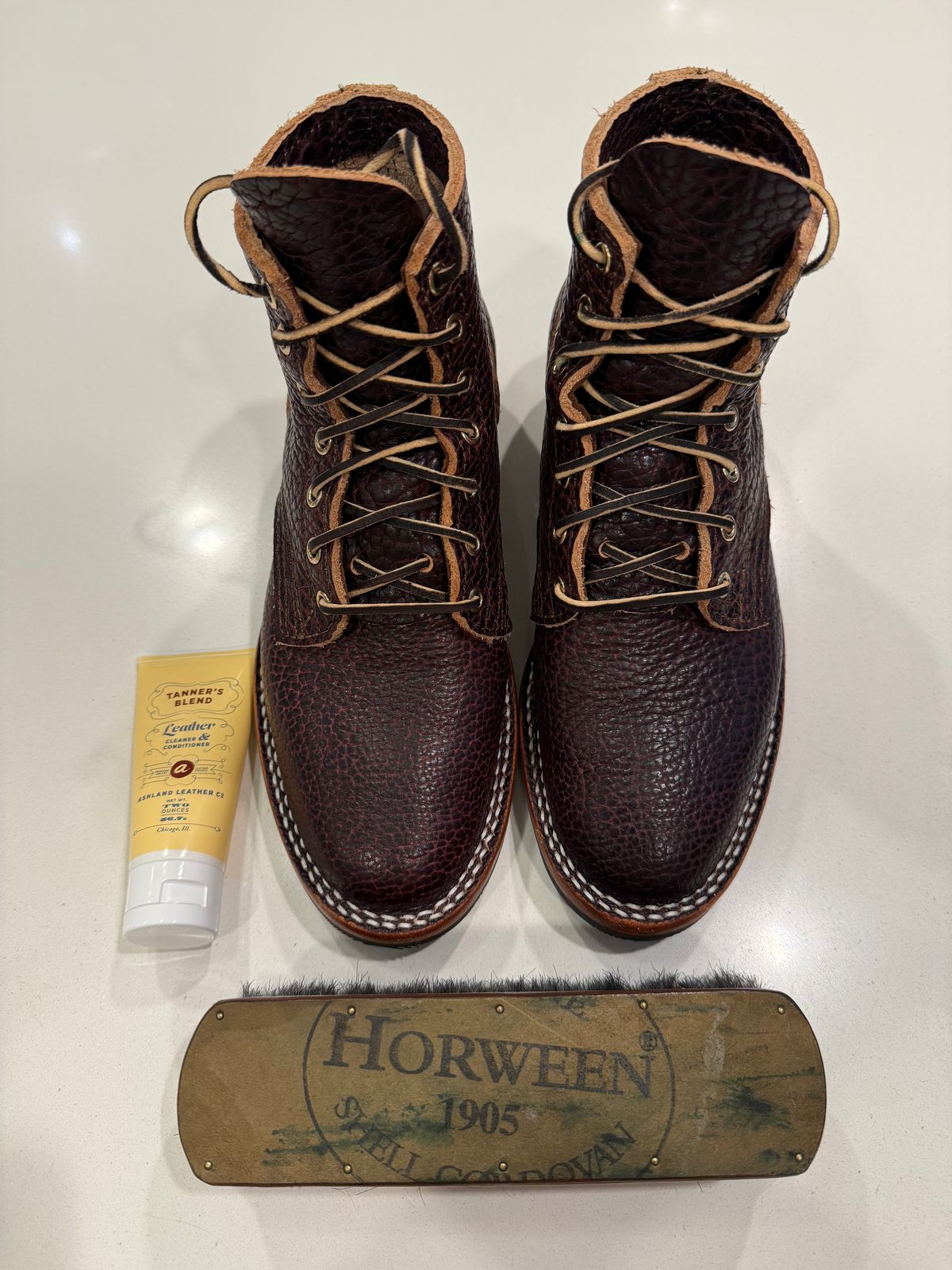 Photo by chris.8888 on June 29, 2026 of the Nicks x Parkhurst MTO in Horween Color 8 Yellowstone Bison.