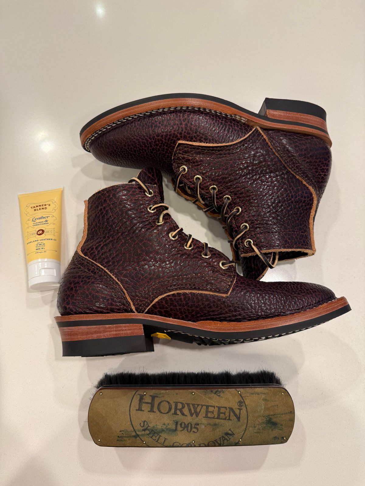 Photo by chris.8888 on June 29, 2026 of the Nicks x Parkhurst MTO in Horween Color 8 Yellowstone Bison.