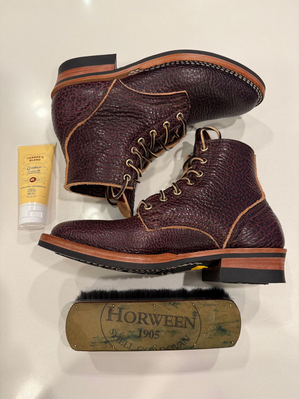 Photo by chris.8888 on June 29, 2026 of the Nicks x Parkhurst MTO in Horween Color 8 Yellowstone Bison.