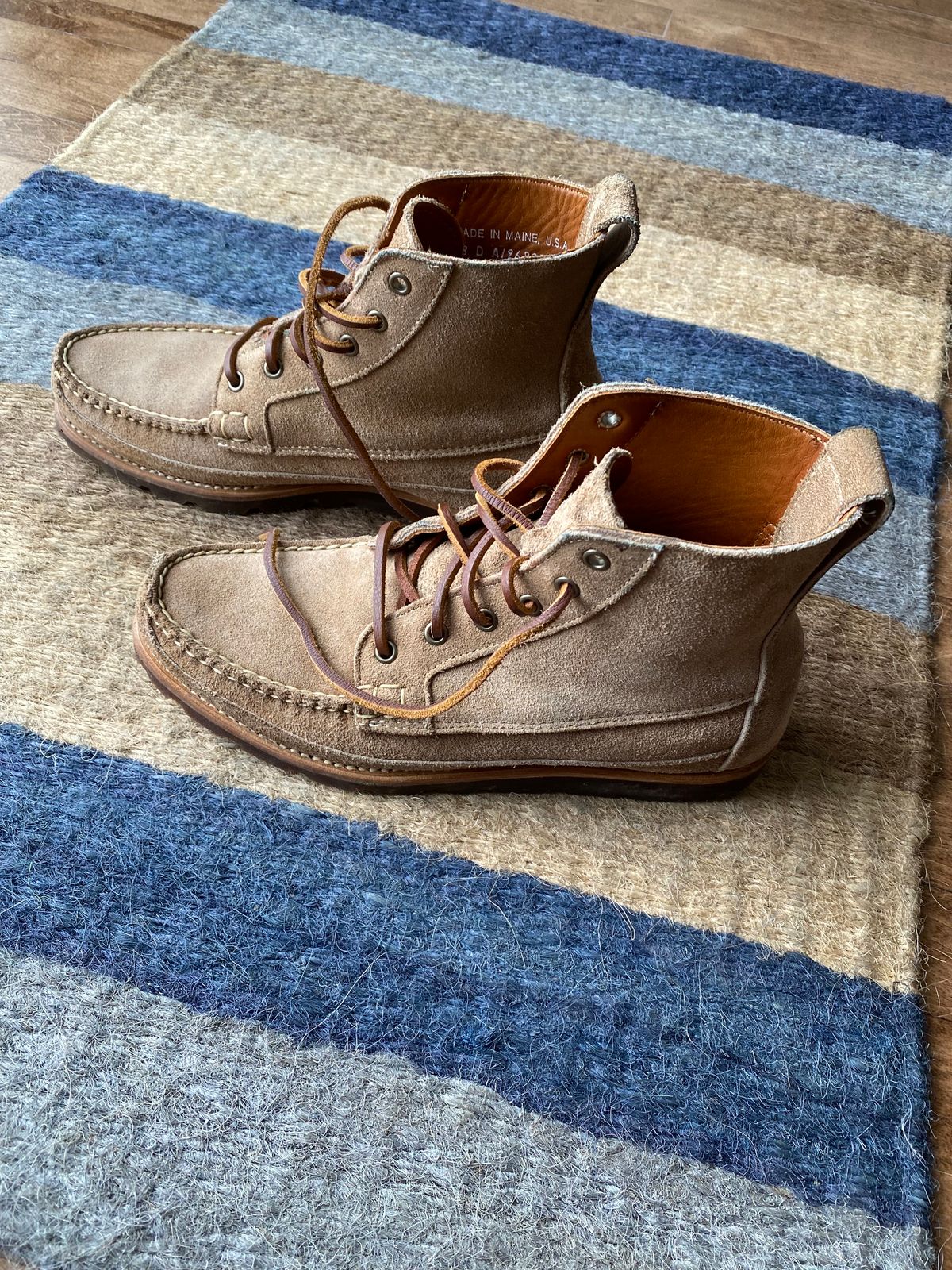 Photo by chris.8888 on March 9, 2024 of the Rancourt & Co. Harrison Boot in Horween Khaki Orion.