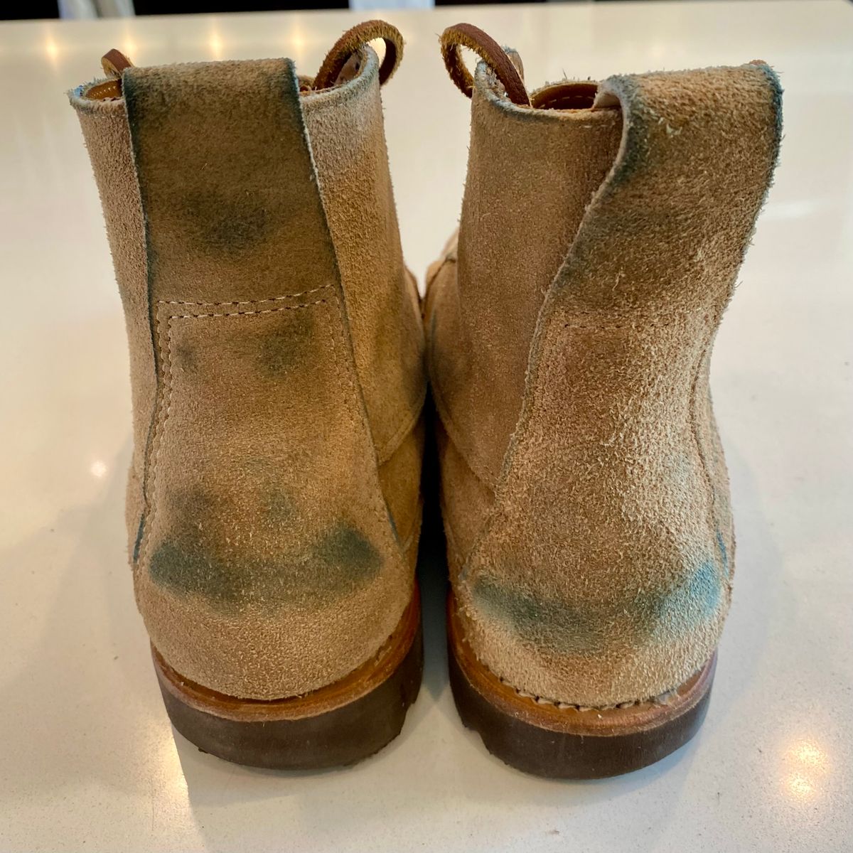 Photo by chris.8888 on May 10, 2025 of the Rancourt & Co. Harrison Boot in Horween Khaki Orion.