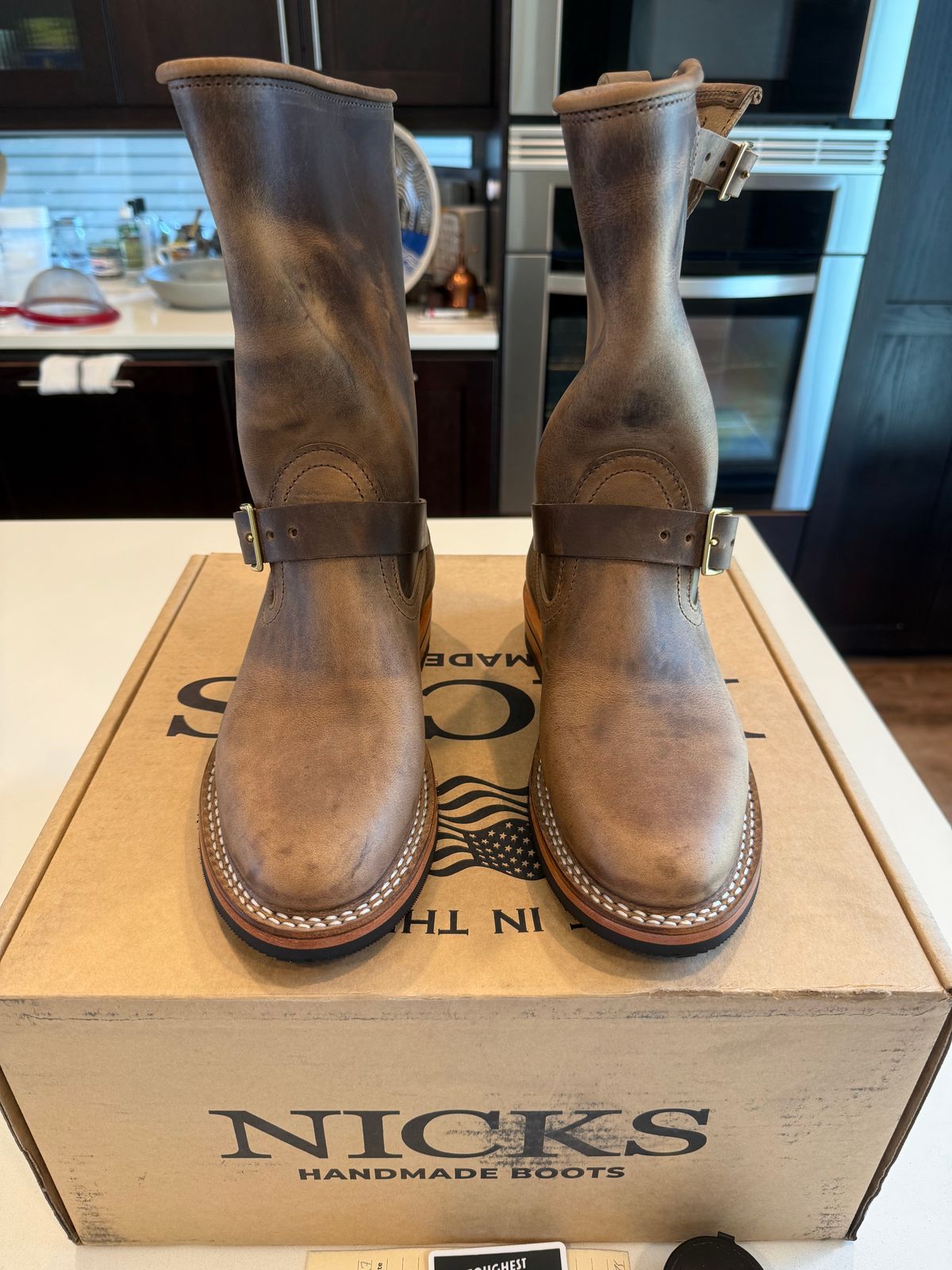 Photo by chris.8888 on September 27, 2025 of the Nicks x Parkhurst Brakeman in Horween Natural Predator.