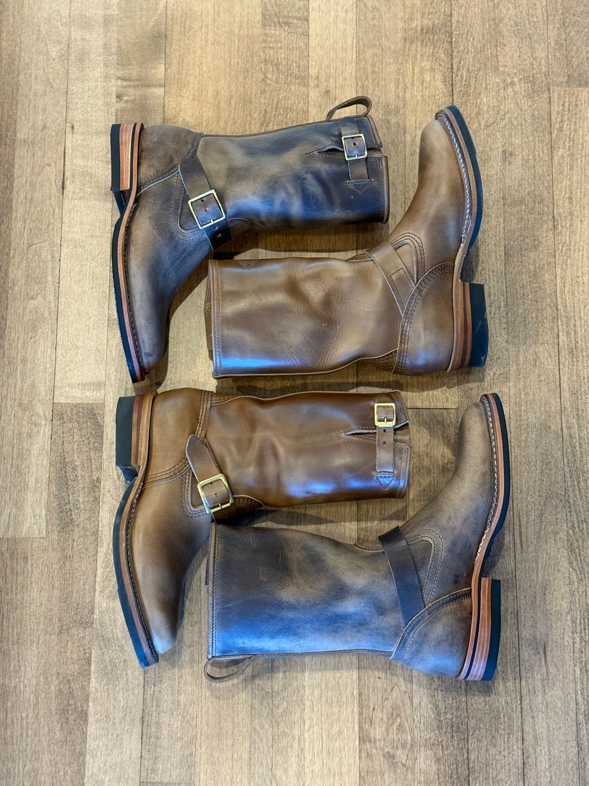 Photo by chris.8888 on September 27, 2025 of the Nicks x Parkhurst Brakeman in Horween Natural Predator.