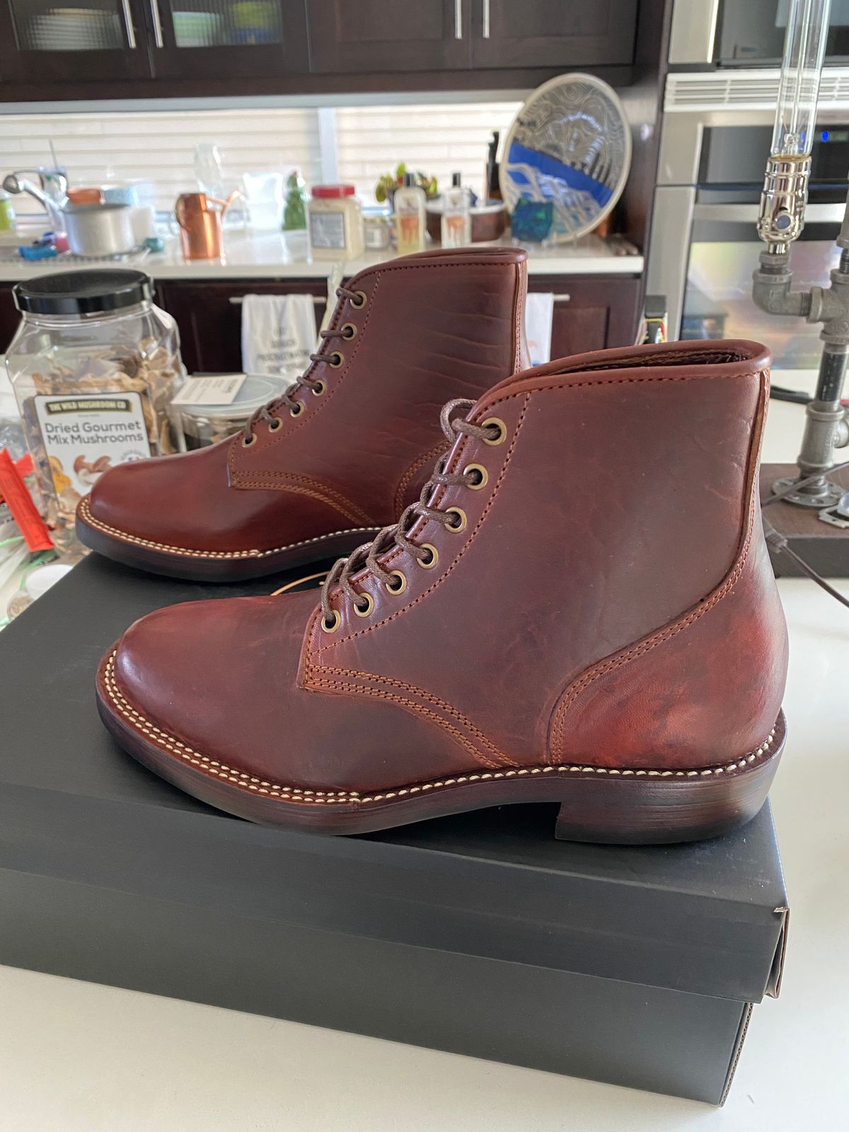 Photo by chris.8888 on August 22, 2024 of the Caswell Boot Company Eastman in Gallun Cognac Horsehide.
