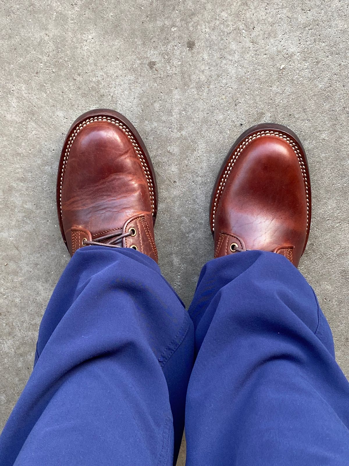 Photo by chris.8888 on October 25, 2024 of the Caswell Boot Company Eastman in Gallun Cognac Horsehide.