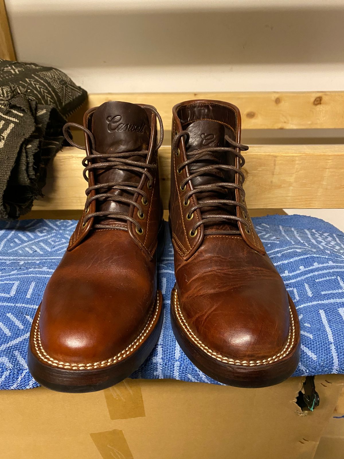 Photo by chris.8888 on November 3, 2024 of the Caswell Boot Company Eastman in Gallun Cognac Horsehide.