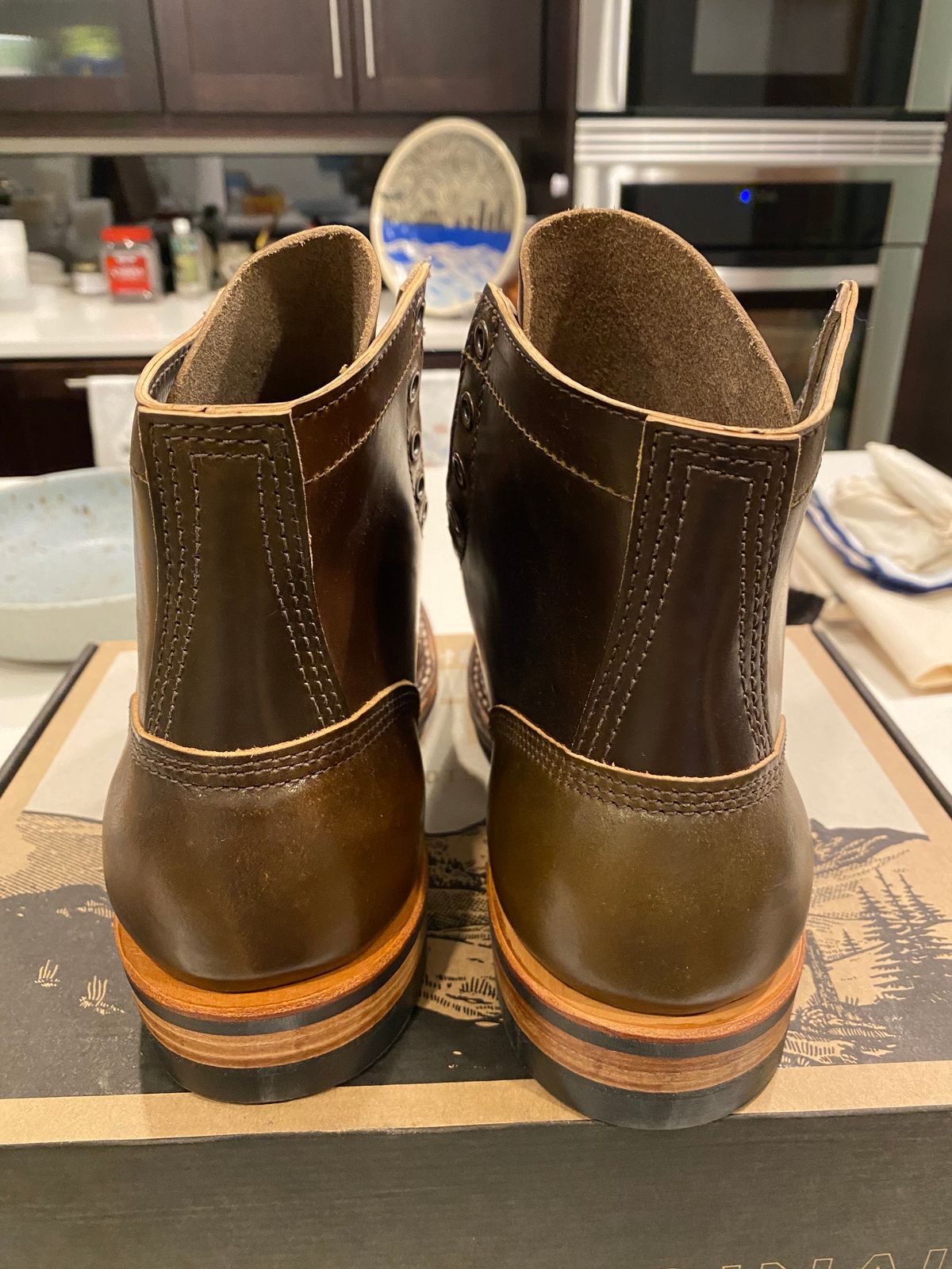 Photo by chris.8888 on January 8, 2025 of the White's MP-Sherman Plain Toe in Horween Brown Shell Cordovan.