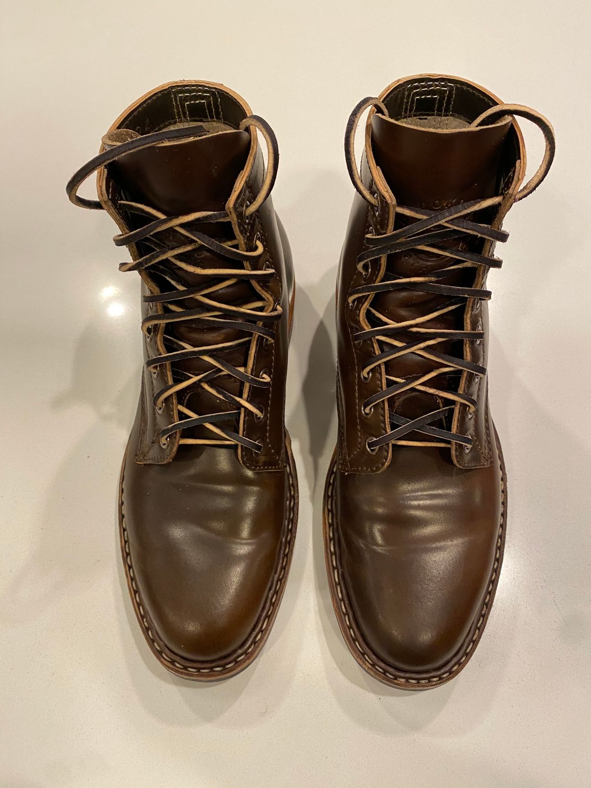 Photo by chris.8888 on January 21, 2025 of the White's MP-Sherman Plain Toe in Horween Brown Shell Cordovan.