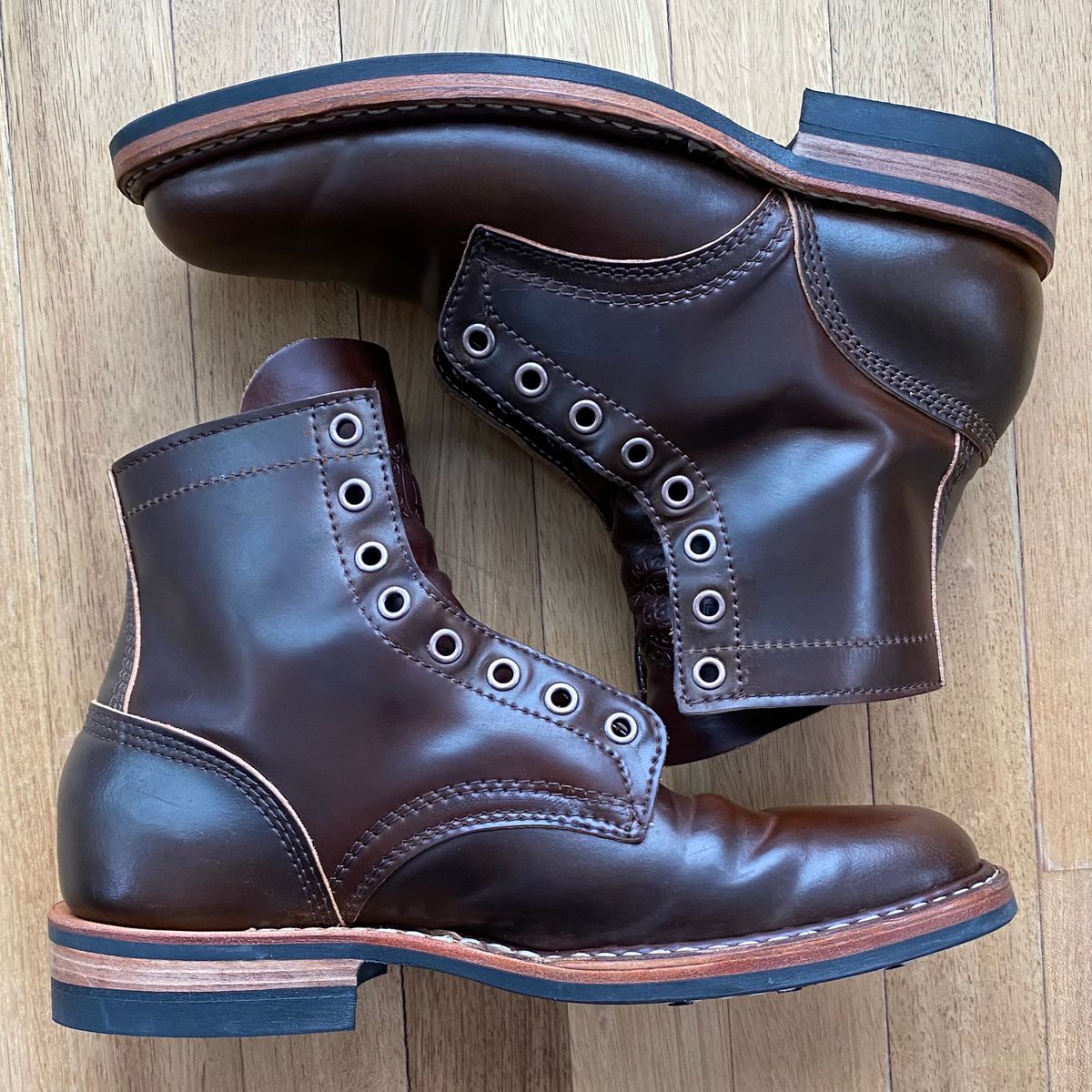 Photo by chris.8888 on February 15, 2025 of the White's MP-Sherman Plain Toe in Horween Brown Shell Cordovan.