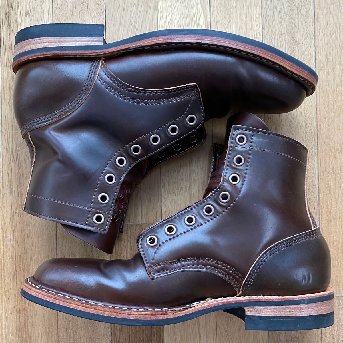 Photo by chris.8888 on February 15, 2025 of the White's MP-Sherman Plain Toe in Horween Brown Shell Cordovan.