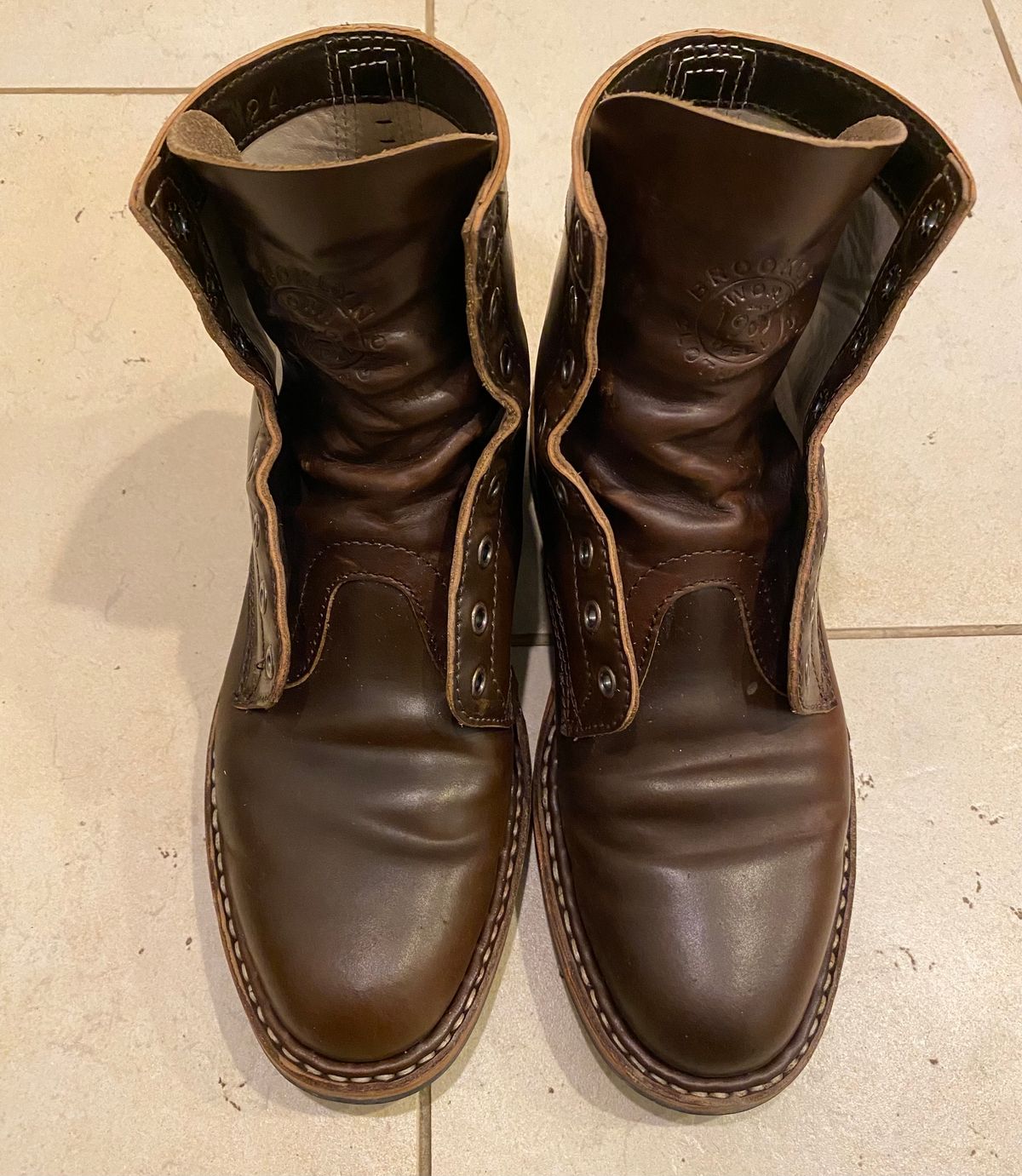 Photo by chris.8888 on February 15, 2025 of the White's MP-Sherman Plain Toe in Horween Brown Shell Cordovan.