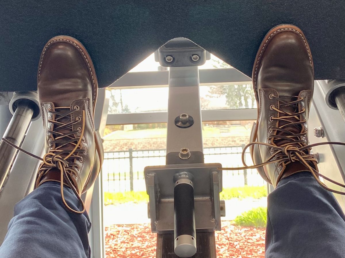 Photo by chris.8888 on April 19, 2025 of the White's MP-Sherman Plain Toe in Horween Brown Shell Cordovan.