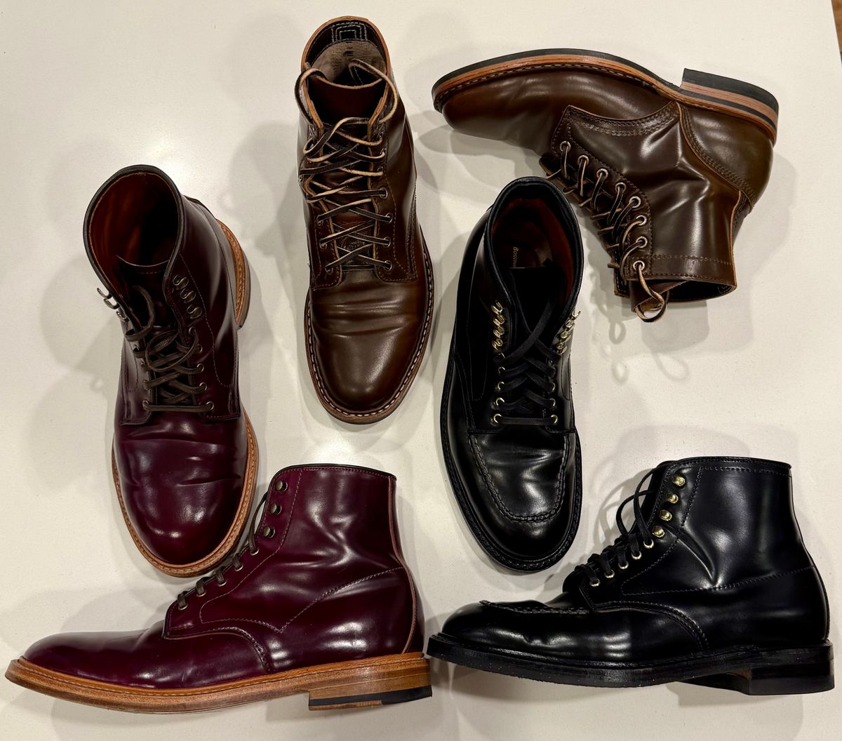 Photo by chris.8888 on December 18, 2025 of the White's MP-Sherman Plain Toe in Horween Brown Shell Cordovan.