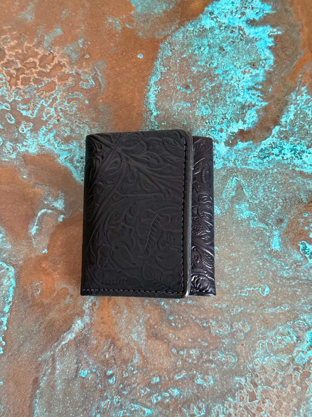 Photo by chris.8888 on December 1, 2025 of the Ashland Leather Trifold Wallet in Horween Black Western Shell Cordovan.