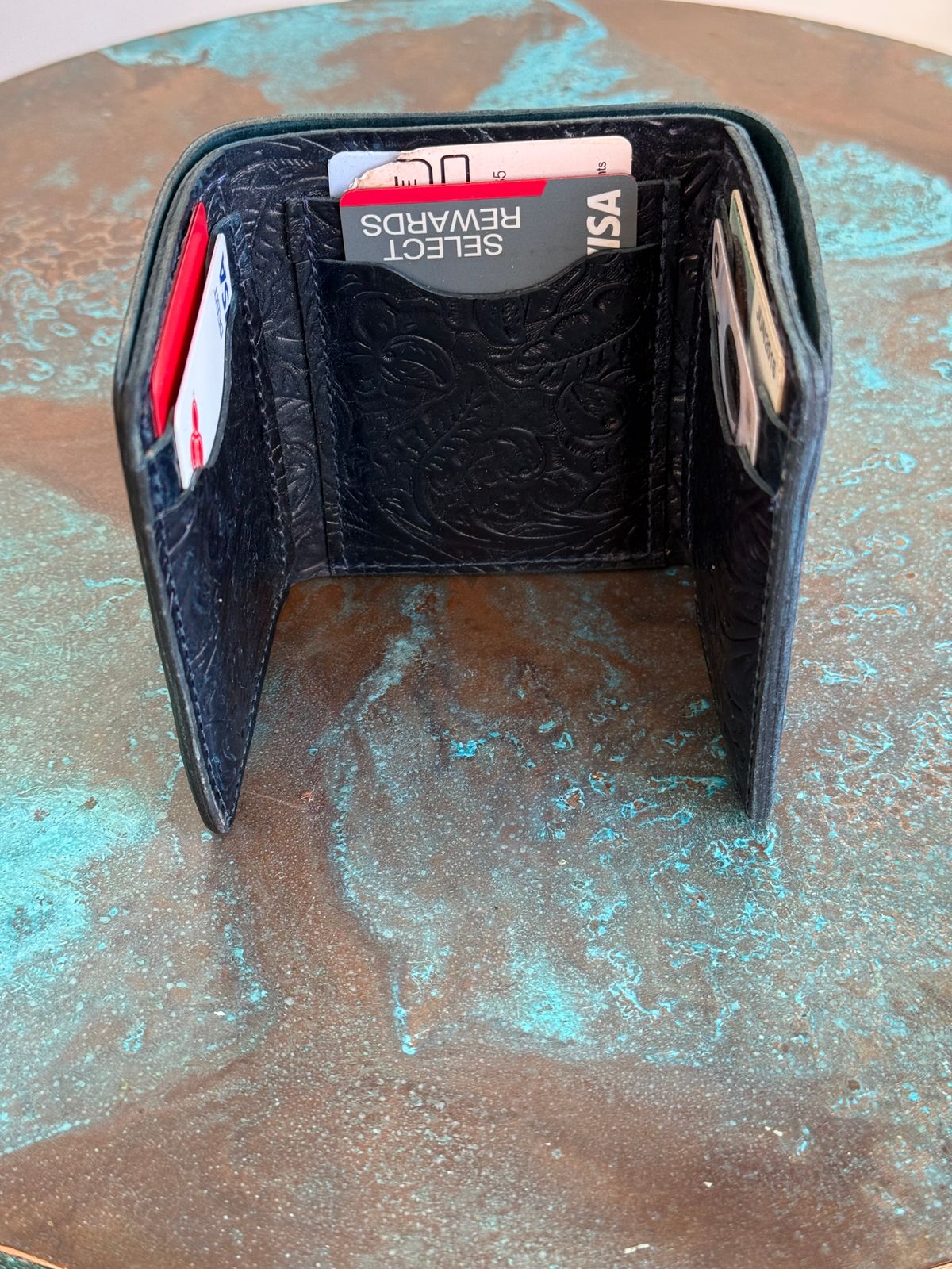 Photo by chris.8888 on February 3, 2026 of the Ashland Leather Trifold Wallet in Horween Black Western Shell Cordovan.